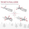 HOMCOM 9ft Pre-Lit Snow-Flocked Slim Douglas Fir Artificial Christmas Tree with Realistic Branches, 550 LED Lights and 988 Tips - 4 of 4