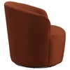 Upholstered Barrel-Style Swivel Chair with Round Silhouette and Thick Waterfall Seat for Living Room - 4 of 4
