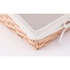 Vintiquewise Wooden Angled Display Basket with Fabric Liner for Storage and Display - 4 of 4