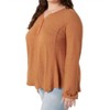 Women's Plus Waffle Henley Top - mittoshop - 2 of 3