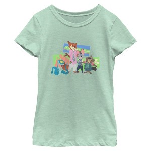 Girls Zootopia 2 Judy Hopps and Friends T Shirt - 1 of 4