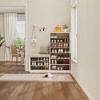 ZHUTA Multi functional Shoe Storage Cabinet with Bench & 7+3 Storage compartment, Adjustable layer board , Shoe Bench with Cushion for Entryway - 4 of 4