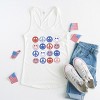 Simply Sage Market Women's Stacked 4th Of July Smiley Faces Racerback Tank - 2 of 2