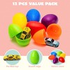 Joyfy 12  Packs Prefilled Easter Eggs with Car Truccks Toys for Kids Classroom Exchange Gift Easter Party Favors - 3 of 4