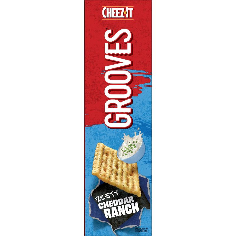 Cheez-It Zesty Cheddar Ranch Grooves Crispy Cracker Chips - 9oz, 4 of 9