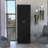 Depot E-Shop Armoire-organiser 702"H, Two Shelves, Rod, Double Door Cabinet Armoire - 2 of 4