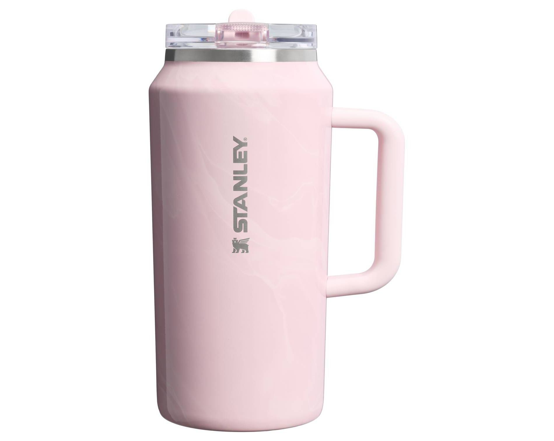 Stanley 64 oz Stainless Steel Quencher Pro Tour Tumbler Pink Amethyst Calacatta