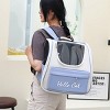 BABYYER Pet Cute Foldable Capsule Backpack for Small, Medium Cats, Puppies, Dogs, Transparent, Breathable, Heat Resistant Carry Bag - 2 of 4