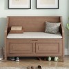 NicBex Shoe Rack Bench Shoe Storage Organizer Rustic Style Solid Wood Multifunctional Storage Bench with Safety Hinge for Entryway Bedroom - 2 of 4