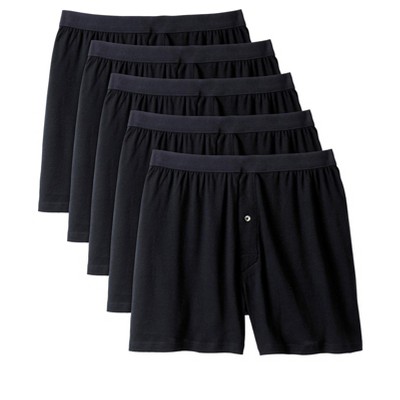 Kingsize Men's Big & Tall Cotton Boxers 5-pack - Big - 9xl, Black : Target