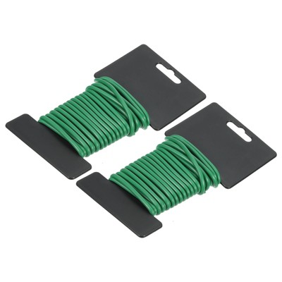 Unique Bargains TPR Coated Flexible Durable Rust-Resistant Twist Ties Green
