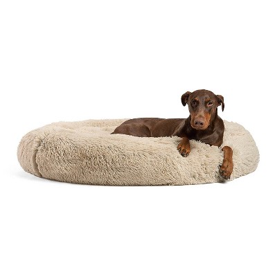 Photo 1 of Best Friends by Sheri The Original Calming Shag Fur Donut Cuddler Cat & Dog Bed, Taupe, X-Large