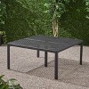 NicBex Outdoor Square Dining Table Alluminum Patio Metal Woven Tabletop,6125" W x 61.25" D x 29" H - 2 of 4