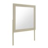 HomeRoots 35" Natural Wood Square Frame Mounted Dresser Mirror - 4 of 4
