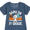 - Peanuts - Game On 1st Grade Graphic Short Sleeve Fleece Dress - 2 of 4