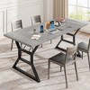 Homhougo Dining Room Table for 6, 70 Inch Rectangular Kitchen Table with Heavy Duty Metal Legs, Farmhouse Wooden Dining Table Gray - 4 of 4