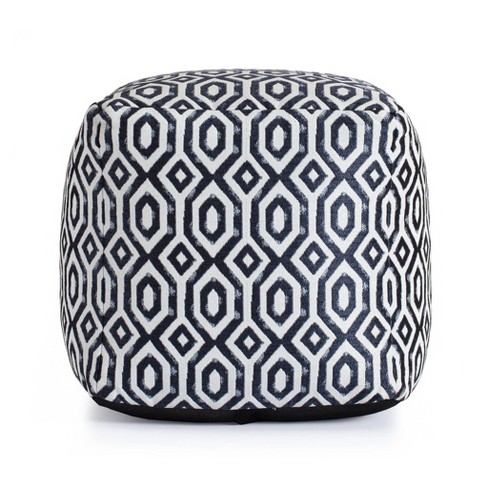 Black and white pouf outlet target