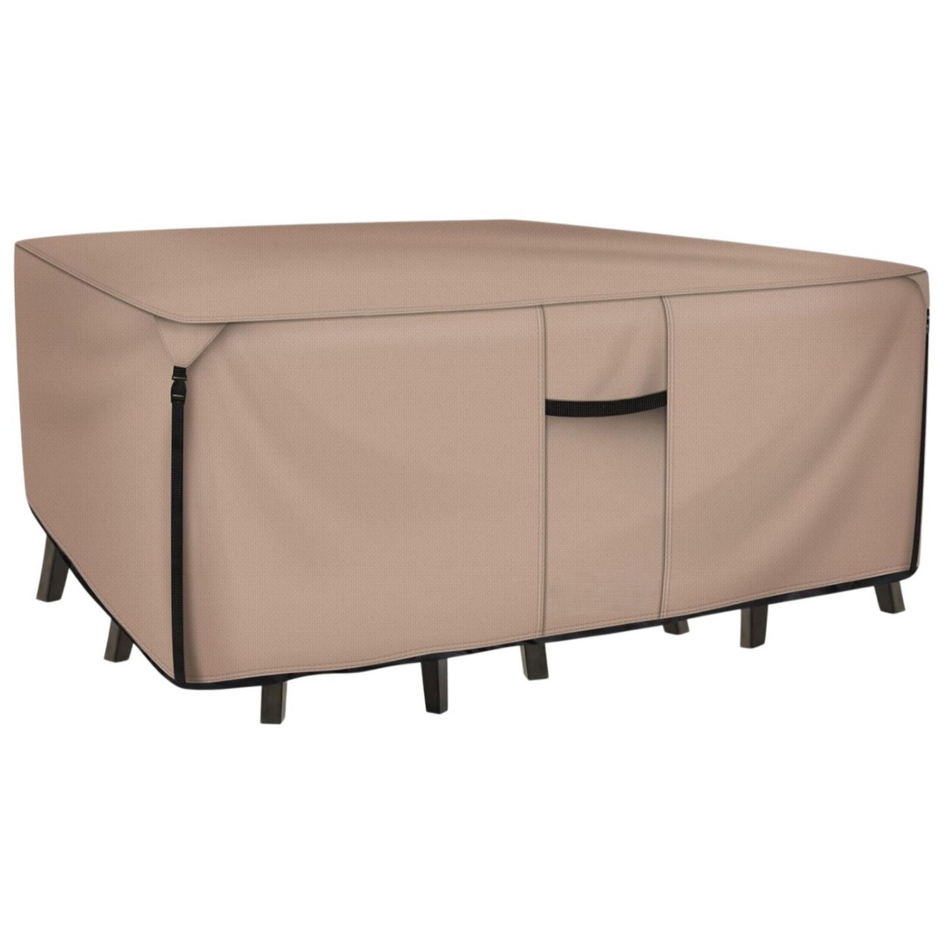 AZL1 Life Concept Rectangular Patio Heavy Duty Table Cover - 600D Tough Canvas Waterproof Outdoor Dining Table and Chairs General Purpose Furniture