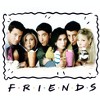 Friends Main Cast Sharing milkshakes Men's White T-shirt - image 2 of 2