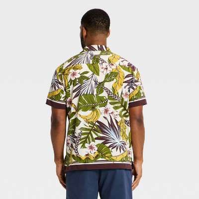 Мужские рубашки Goodfellow & Co Men's Short Sleeve Vacay Floral Button-Down Shirt - Goodfellow & Co™ Brown L — фото 2