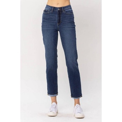 Women's High Waist Cool Denim Cuff friend Jean - Judy Blue