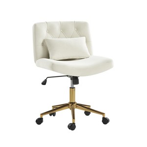 Nigel Modern Flannel Office Chair with Tilt and Adjustable Height Mecha|HULALA HOME - 1 of 4
