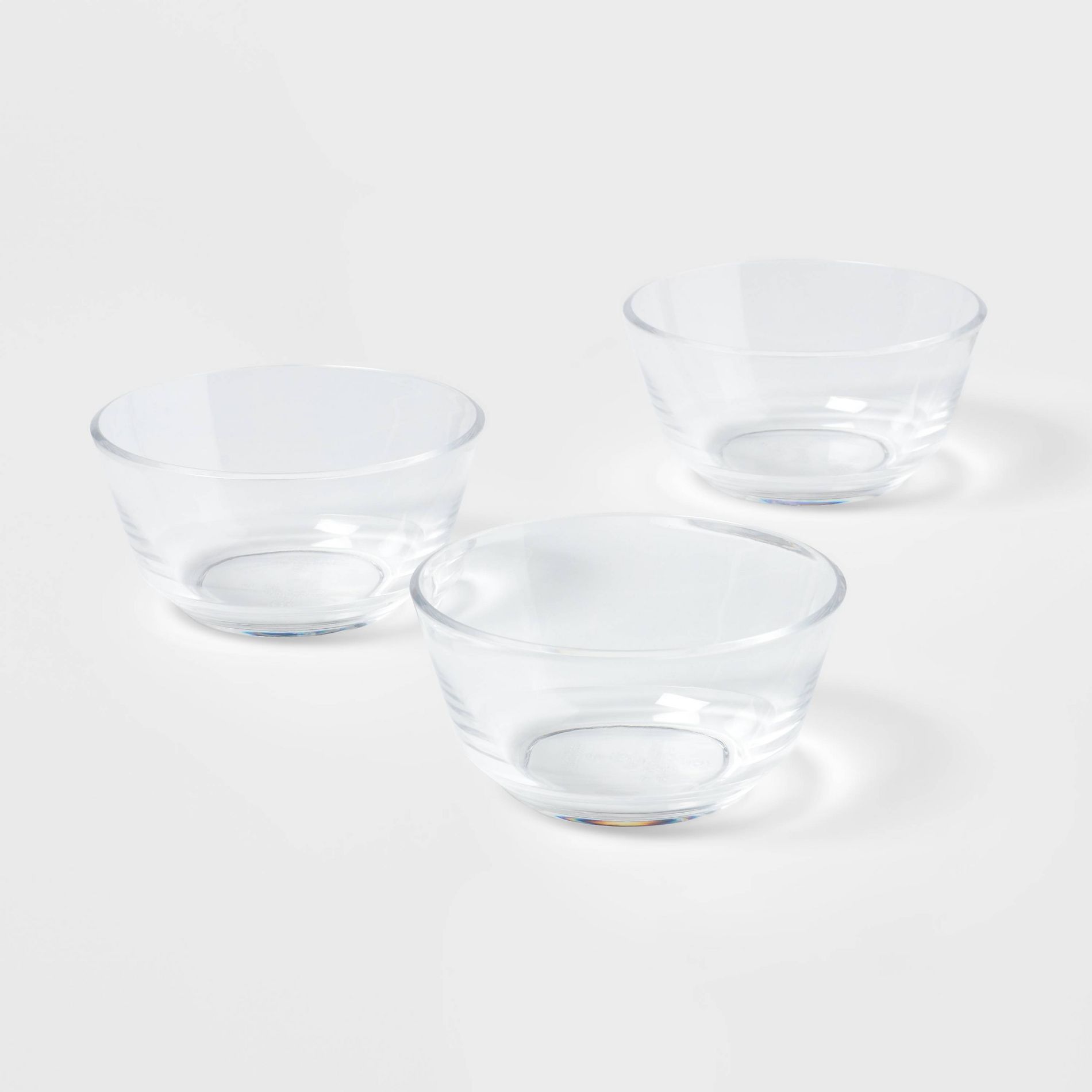 8oz 3pk Plastic Mini Bowls - Room Essentials™: Clear Snack Bowls, Dishwasher-Safe, Small Round Dining Set