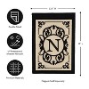 Evergreen Flag Cambridge Chic Letter N Monogram Applique Garden Flag - 12.5" Wide x 18" High - 2 of 4