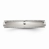 Black Bow Jewelry Stainless Steel Beaded Edge 4mm Polished Comfort Fit Band - 3 of 4