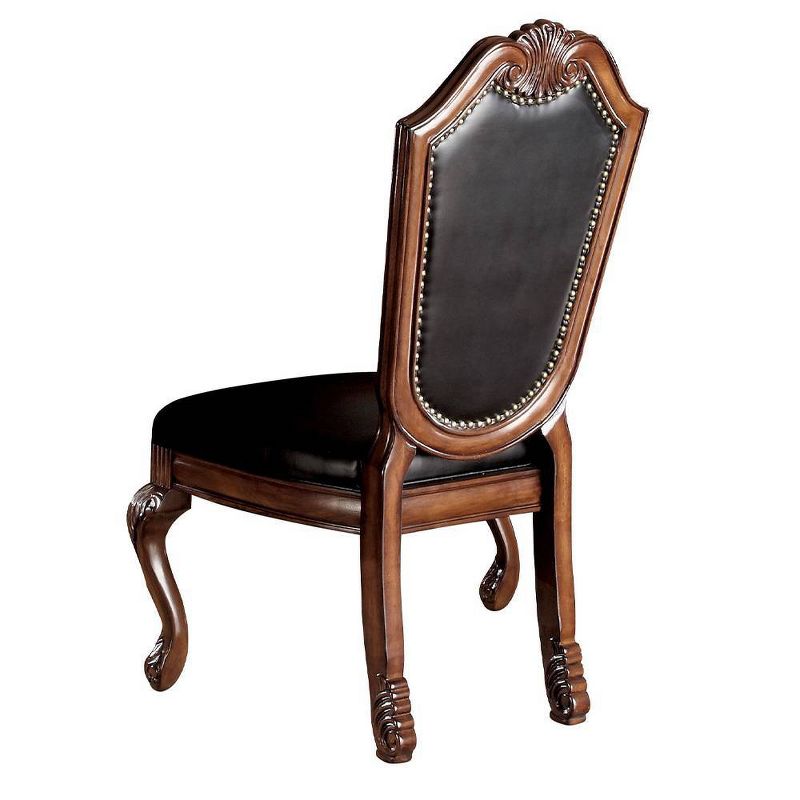 Chateau De Ville 23&#34; Dining Chairs Black and Cherry - Acme Furniture, 5 of 6