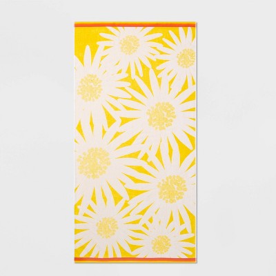 XL Daisy Icon Beach Towel Yellow - Sun Squad™