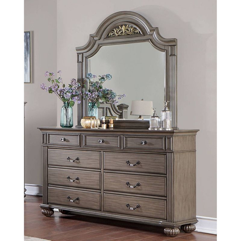 Pennings 9 Drawer Dresser with Mirror Gray - HOMES: Inside + Out, 3 of 12
