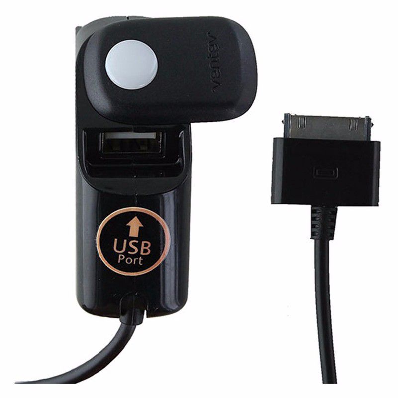 Sprint 30-Pin Connector Car Charger with USB Port for iPhone 4/4S/3/3GS - Black, 1 of 2