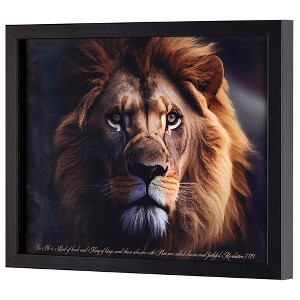 Dicksons FRMWDBL-1411-75 He Is The King Of Kings Called Chosen Faithful Glossy Black 12 x 15 Wood And Glass Shadow Box Style Framed Wall Art - 1 of 3