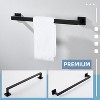 Mixxidea Square Towel Hooks 3PCS, Toilet Paper Holder, Towel Holder, Towel Bar (Matte Black) - 2 of 3