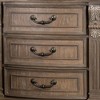 Royal Hampton Nightstand, 3 Drawers, Weathered Oak Brown Wood, Metal, 31 Inch - 4 of 4