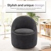 Modern Barrel Swivel Chairs with Concealed Storage, Round Upholstered Accent Chairs - 4 of 4