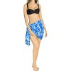 LA LEELA Women's Vacation Swimsuit Holiday Swimwear Bathing Suit Beachwear Pareo Sarong Wraps One Size Aqua Trees - 2 of 4