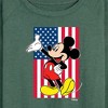 Women's - Disney - Mickey Flag Lightweight French Terry Wide Neck Long Sleeve Shirt - 2 of 4