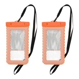 Unique Bargains Full Stripe Mobile Waterproof Bag 2 Pcs - 1 of 4