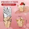 Unique Bargains Disposable Greaseproof Aluminum Foil Tulip Baking Cups 3.1 Inch 100 Pcs - 2 of 4