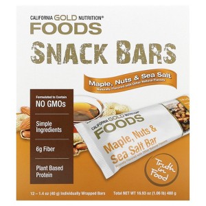 Maple, Nuts & Sea Salt Snack Bars, Simple Ingredients, 7 g Plant-Based Protein, 6 g Fiber, No Artificial Colors, Flavors, Sweeteners, Preservatives, - 1 of 4
