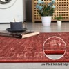 Vintage Rug Living Room Area Rug Traditional Distressed Floral Print Rug Indoor Non-Slip Low Pile Floor Mat - 3 of 4