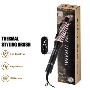 NICEBAY Heated Round Brush, Thermal Styling Brush, Thermal Brush, Electric Curling Brush With 6 Temp Settings - 1 of 4