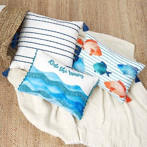 The Lakeside Collection Coastal-Inspired Accent Pillows - Tassel - 1 of 4