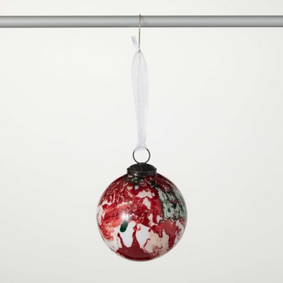 4.5"H Sullivans Christmas Red Green Swirl Kugel Ornament  Red-Green