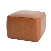 CAVINAS 30" Square Ottoman, PU Leather Vanity Stool Chair, Sofa Ottoman Side Table for Living Room, Bedroom - 3 of 4