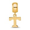 Black Bow Jewelry 14k Yellow Gold Plated Sterling Silver Tennessee Volunteers NCAA Bead Charm - 3 of 4