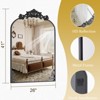 BEAUTYPEAK Vanity Wall Mirror Decorative Vintage Arch Bathroom Mirror with Designed Bottom - 4 of 4