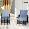 Outsunny Outdoor Lounge Chair Cushion Set of 2, Foldable Patio Chaise Lounge Cushion Set, 76" x 23" - 2 of 4